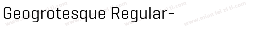 Geogrotesque Regular字体转换